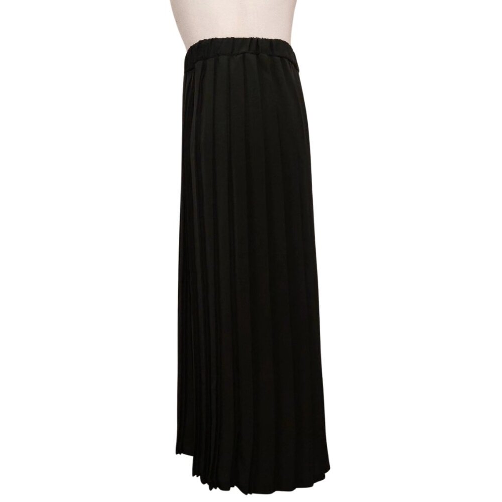 Vintage Peter Popovitch Pleated Black Maxi Skirt Size Medium - Picture 2 of 5